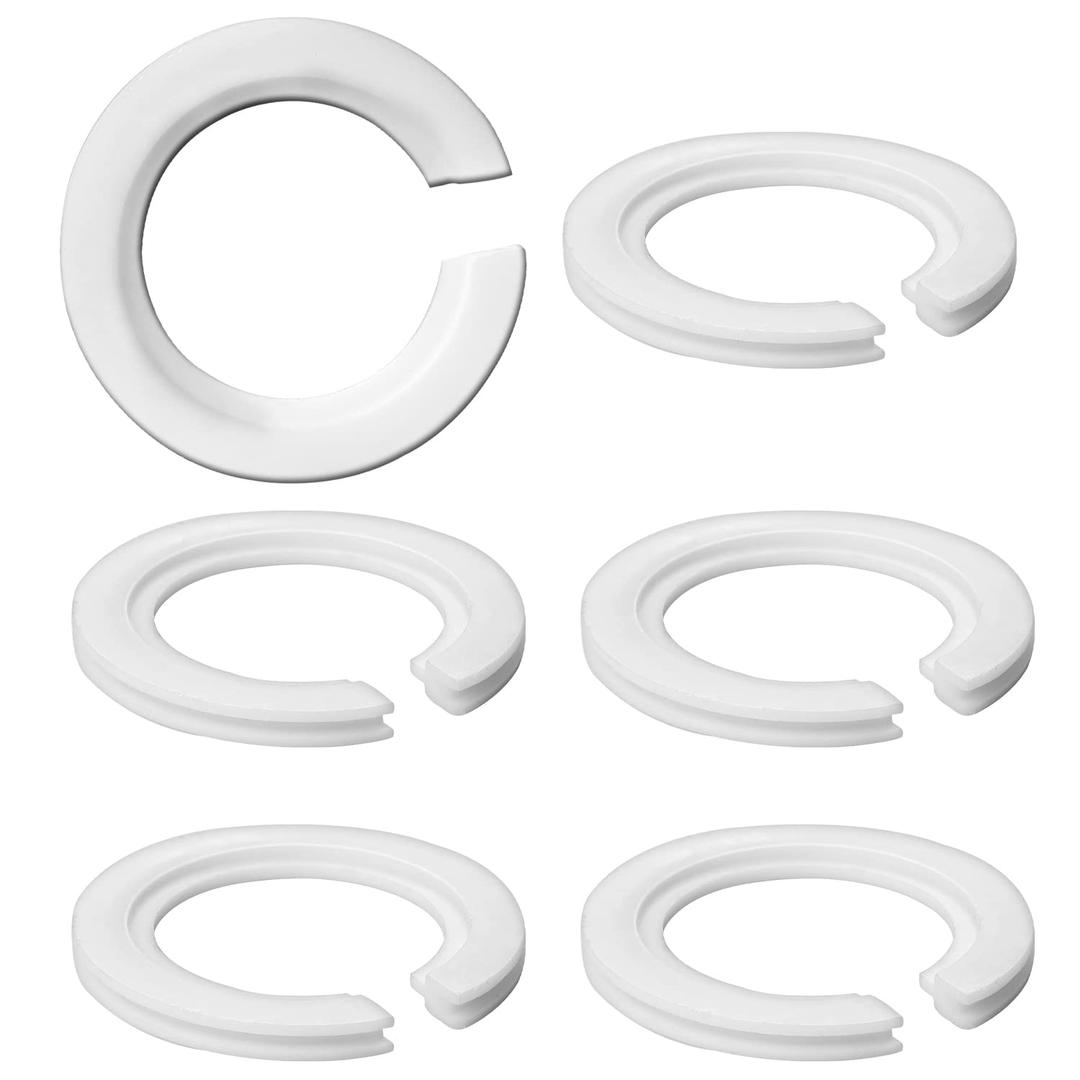 E27 to E14 Lamp Shade Adapter Ring, 6 Pack Screw Lampshade Reducer Washer E27 Lamp Rings, 42mm to 29mm Lampshade Converter Ring Plastic Light Shade Replacement Parts