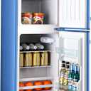TY-FLS-80G-BLUE-H018 Retro Mini Fridge with Freezer, Blue