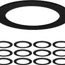 Sunco 12 Pack Goof Rings for 6 Inch Recessed Lights, Flush Mount Black Can Light Trim Ring Cover, Outer Diameter 8.6 Inch, Inner Diameter 6.2 Inch, Paintable Surface, Matte Finish