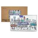 Beary Blu Cities Around The World Artwork Fridge Magnet Series - Designed in The USA - Collectible Souvenir & Gift (Charlotte)