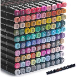 belleza suprema 101 Colors Alcohol Markers Dual Tips Permanent Art Marker Pen for Adult, Alcohol-Based Highlighter Pens Sketch arts set for Coloring,Painting, Sketching and Drawing with Carrying Case