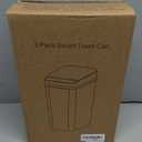 Yatmung 1 Pack - 2.5 Gallon Motion Sensor Bathroom Trash Can - Slim Smart Trash Cans - Skinny Trash Bin with Lid - Electric, Narrow, Plastic, Auto Open - Small Automatic Garbage Can (Grey)