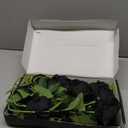 Waipfaru 16 Pcs Artificial Flowers Fake Silk Black Roses Bulk, Faux Real Touch Roses Bouquet with Long Stem for Wedding Party Home Decor (Black)