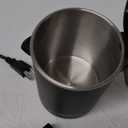 Elite Gourmet Dual Voltage 120-230V, Travel Double Wall Insulated Cool-Touch, 0.6L Electric Kettle Stainless Steel Interior, Hinged-Locking Lid, Auto Shut-Off, Boil Dry Protection, Black