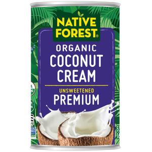 Native Forest Organic Unsweetened Premium Coconut Cream - Heavy Cream, Dairy Substitute, Dairy Free, Non-GMO, USDA Organic - 5.4 Fl Oz (Pack of 12), Best Before 13 April 2022