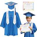 Kindergarten graduation cap and gown with 2026 Tassel, Certificate for Toddler Children (27"-33"), M