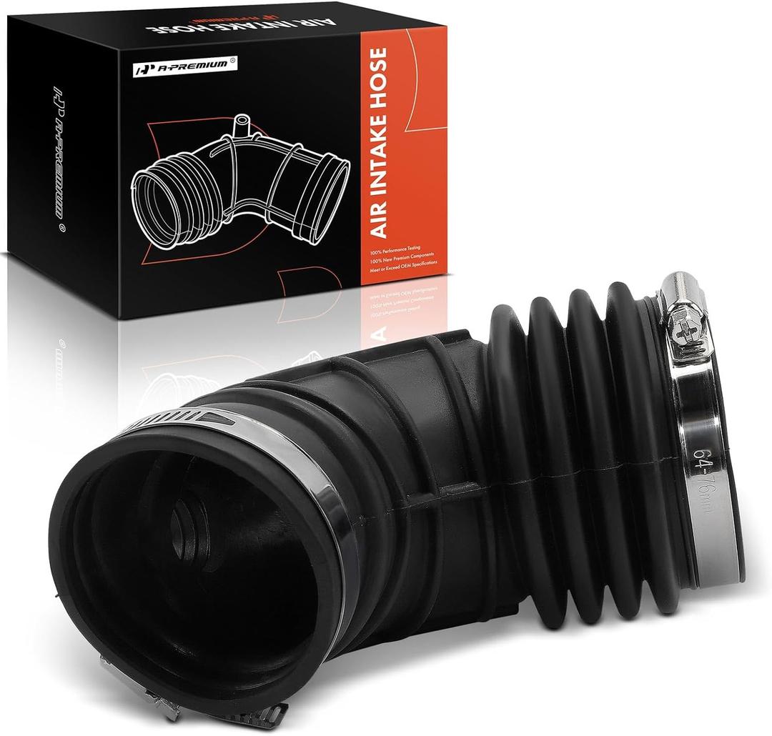 A-Premium Engine Air Intake Hose Tube W/Clamps [fits DOHC, 6Cyl 2.7L] Compatible with BMW [E30] 325e 1984-1987, 325e 1984-1987, 325es 1986-1987 & [E28] 528e 1982-1987, Replace# 13711285479