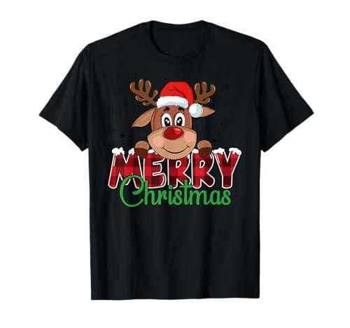 Merry Christmas Reindeer Men Women Family Matching Reindeer T-Shirt , XL, XXL