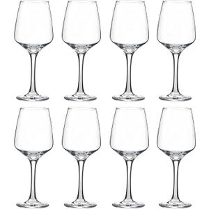 YANGNAY Wine Glasses Set of 8, 12 Oz Classic Red or White Wine Glass with Stem, Perfect for Home, Restaurant Use, Dishwasher Safe