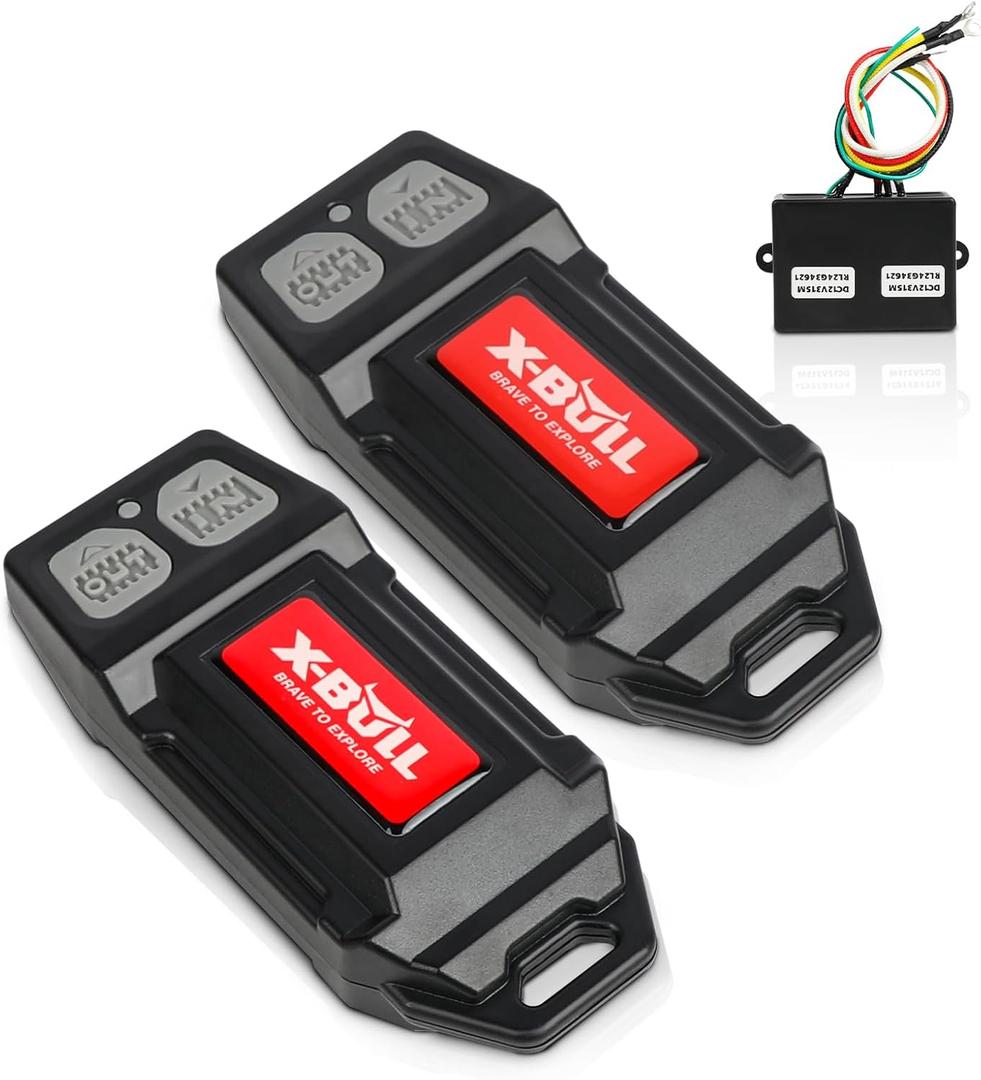 X-BULL Wireless Remote Kit 12V Winch 2 Remote Control Kit Handset Switch Car ATV SUV