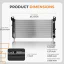 Autoexact CU2423 Radiator for 1999-2016 Chevy Silverado Suburban Tahoe Avalanche Cheyenne, Engine Radiator for 1999-2013 GMC Sierra Yukon, for Cadillac Escalade/ESV/EXT/Hummer H2, with TOC, w/o EOC