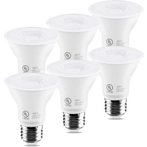 7W Par20 LED Bulb (50W Equivalent), UL Listed, 3000k Warm White Dimmable Flood Bulbs Lights, 500 Lumens, E26 Base, Recessed Lighting for Indoor Outdoor, 6 Pack