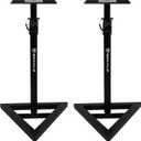 Rockville RVSM1 Pair of Near-Field Studio Monitor Stands w/ Adjustable Height,Black