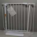 Baby Gate No Drilling, 29"-40" Auto Close Dog Gate Indoor for Doorways & Stairs, Pressure Mounted Adjustable Pet Gate, Easy Walk Through Child Gate for Children & Pets Stroller Friendly, White