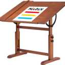 MEEDEN Extra-Large Wood Drafting Table: 42" x 30" Artist Drawing Desk - Height Adjustable Art Craft Table - Tilting Table for Adults Painting Reading Writing Sketching (Walnut)