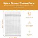 Radiance Cordless Bamboo Roman Shades for Windows - Bamboo Blinds for Semi-Private Light Control - Easy to Lift & Fold Up Window Shades - White - 39" W x 64" L - (2215338E)
