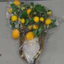 Laelfe 2 Bunches Artificial Lemons Branches Faux Lemons Fruit with Stem Fake Lemon Decoration for Kitchen Farmhouse Decor (Yellow)