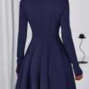 PRETTYGARDEN Fall Dresses for Women Elegant Classy 2026 Casual Long Sleeve Swing A Line Ruffle Short Homecoming Party Dress (Medium)