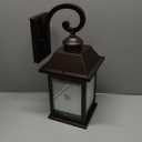 Large Outdoor Wall Light Lantern Sconce Anti-Rust Outdoor Wall Mount Light for Front Porch E12 Socket Patio Lighting Fixture with Water Rippled Glass for Garage(Oil Rubbed Bronze, 21.65 Inch Height)