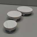 Amyhill 3 Pcs 5/4/3 Inch Wooden Risers for Display Wood Pedestal Stand Mini Tray Stand Round Wooden Pedestal Holder Rustic Buffet Cake Riser for Decor Tiered Tray Decor Home Kitchen(Washed White)