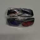 BBTO 2 Pieces 3D Movie Game Glasses Red Blue 3D Viewing Glasses for Movies Games, Light Simple Design(Black)