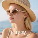 Retro Aviator Sunglasses for Women Men:Polarized Trendy Rectangle Womens Mens Shades Sun Glasses