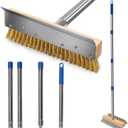 Pizza Oven Brush, Brass Wire Brushes with Scraper and Detachable 60.2inches Long Handle for Commercial Pizzaoven Cleaning, Kitchens Cleaning Brush for Restaurants, BBQ Shelf, Fireplace
