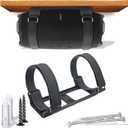 Metal Wall Mount Compatible for jbl Charge 6/Charge 5,4,3/Flip 7/Flip 6,5,4,Secure Shelf Holder with Adjustable Leather Straps, Speaker Wall Bracket for Ceiling (Black) (Longer)