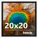 20x20 Picture Frame for Wall Display, 20x20 Black Picture Frame with Shatter Resistant Plexiglass, Stable and Sturdy 20 x 20 Poster Frame for Wall Display, Handpicked Gift Collection, 1 Pack