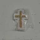 VHC Brands Wooden Cross Hanging Ornament Spring Easter Religious Decor for Wall Farmhouse 6x4 Inches