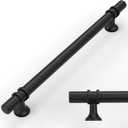 Amerdeco 10 Pack Matte Black Cabinet Pulls 10 Inch(254MM) Hole Centers Kitchen Cabinet Handles Cabinets Hardware Drawer Pulls ZH0058