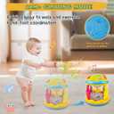 M SANMERSEN Baby Boys Toys 6-12 Months, Babies Ocean Rotating Lights Up Musical Toys for 0-6 12-18 Months Newborn Infant Crawling Tummy Time Toys 1 2 3 Baby Birthday Blue