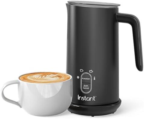 Instant Pot Milk Frother, 4-in-1 Electric Milk Steamer, 10oz/295ml Automatic Hot and Cold Foam Maker and Milk Warmer for Latte, Cappuccinos, Macchiato, From the Makers of Instant 500W, Black