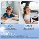 acer Kids Headphones - Over-Ear 85/94dB Volume Limiter, 3.5mm Jack Foldable Stereo Sound Headset for Toddlers Girls Boys Travel Learning Entertainment Tablet Kindle iPad PC Black Red, HK03