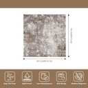9x9 Square Living Room Area Rug Washable Non-Slip, Brown Beige