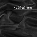 YURIHOME Navy Velvet Curtains 84 Inches for Bedroom, Thermal Insulated Blackout Curtains- Room Darkening Sun Blocking Rod Pocket Window Drapes for Living Room, 2 Panels, 42 x 84 Inches