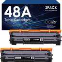 Compatible Toner Cartridge Replacement for HP 48A CF248A for Pro M15w M15a M16w M16a M28w M28a M29w M29a M30w M31w Printer (Black, 2 Pack)
