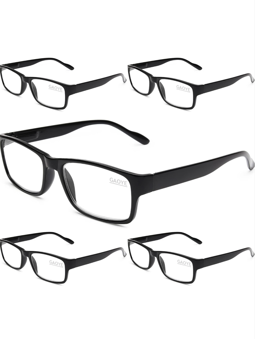 Gaoye Professional Reading Glasses for All Day - Computer Readers with Blue Light Protection - Value Pack 6 Pack+1.5
