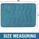 Flamingo P Memory Foam Bath Mat Rug, Non Slip Quick Dry Shower Mats for Bathroom,24x36,Dark Teal