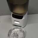 Automatic Cat Feeder, Cat Food Dispenser with Stainless Steel Bowl, Timed Portion Control 20 Portions 6 Meals Per Day, Voice Recorder, Dual Power Supply for Small Dogs (White)