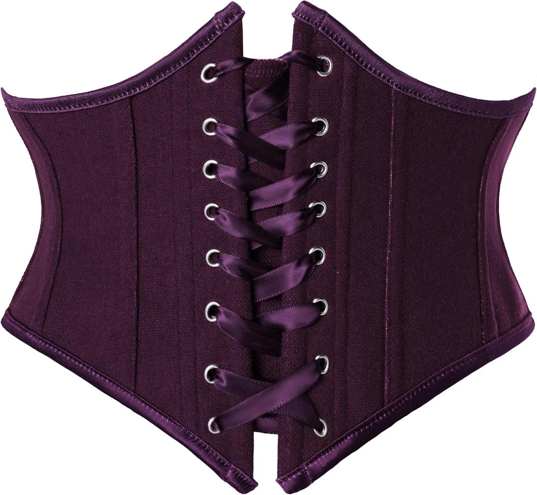 Scarlet Darkness Women's Corset Belt Renaissance Corset Lace Up Underbust Boned Waist Belts, 8