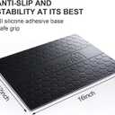 Glass Mouse Pad Micro Etched Surface and Whole Silicone Base,Improved Precision and Speed,Durable, Easy to Clean, Suitable for Gaming and Office Use (Keep Watch-16 * 12'')