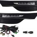 munirater Fog Lights Kit with Bezel Switch Wires Replacement for Accord 2016-2017 Sedan 4Dr