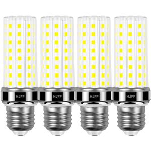 HJFF 4pcs LED Light Bulb 200w Equivalent 2500 Lumen 6000K Cool Daylight White 20W E26/E27 Base Non-dimmable Ceiling Fan Led Light Bulb for Home Garage Warehouse Indoor Outdoor Led Corn Bulb (Yellow)