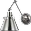 Progress Lighting Hinton Collection 1-Light Brushed Nickel Adjustable Swing Arm Vintage Wall Light (Medium)
