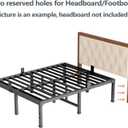 FUIOBYVV Queen Bed Frame 18 inch Heavy Duty Metal Platform Bed Frame Queen Size Support Up to 3500 lbs,No Box Spring Needed/No Shaking/Steel Slat Support/Noise Free/Easy Assembly