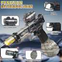 Flame Light Fully Automatic Water, 28-32 FT Range Powerful Classic Water Squirt, Electric Water Guns for Adult Kid, High Capacity 500+ Water Blaster, Summer Outdoor Swimming Pool Water Toy(Black)