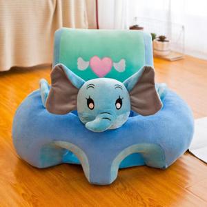 Baby Seat for Babies 3 Months & Up, Sit Me Up Floor Seat for Infants, Cartoon Back Head Support Sitting Infant Sofa, Toddler Plush Animal Shaped Learning Sitting Up Chair (Elephant)