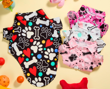 Weewooday 4 Pieces Small Pet Summer T-Shirts Hawaii Style Floral Pet Dog Shirt Breathable Cool Clothes Beach Seaside Puppy Sweatshirt for Puppy(Bright Style, X-Small)