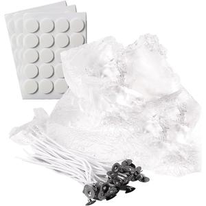 2.2 Lb Gel Wax for Candle Making Set, DIY Clear Gel Candle Wax, Handmade Jelly Candle Making Kit with 50pcs Wicks and 60pcs Wick Stickers